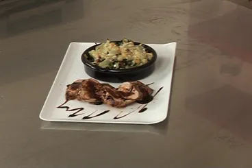Image recette Filet mignon de porc, gratin de blettes aux lardons